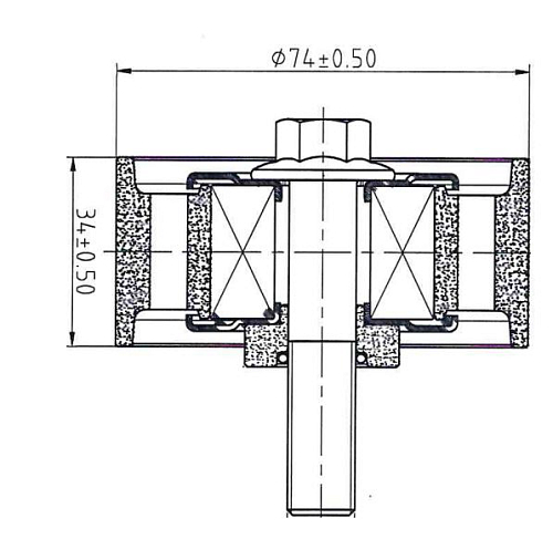 Ролик приводного ремня для автомобилей MAN TGA (02-)/TGS (07-)/TGX (07-) [D2066] (опорный)