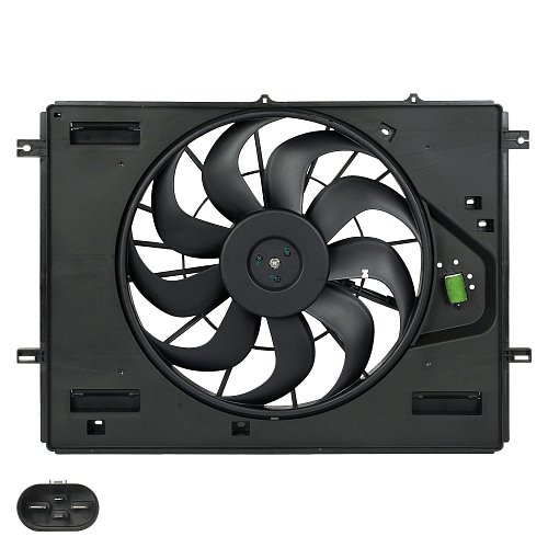 Электровентилятор охлаждения для автомобилей Changan UNI-K (20-) 2.0T (с кожухом)