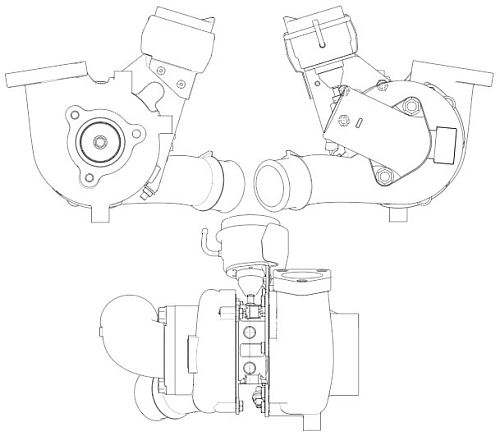 Турбокомпрессор для а/м Hyundai H1 Starex (07-) 2.5D [D4CB, A2] Е-4 (тип BV43)
