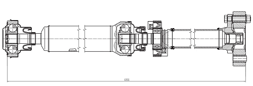 Карданный вал в сборе для автомобилей Volkswagen Touareg (02-)/Porsche Cayenne (02-) задний