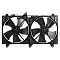 Электровентилятор охлаждения с кожухом для автомобилей Chevrolet Epica (06-) (2 вент.) (с кожухом)