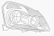 Фара для автомобилей Nissan Qashqai J10 (06-) дорестайлинг, галоген, электрический корректор, правая