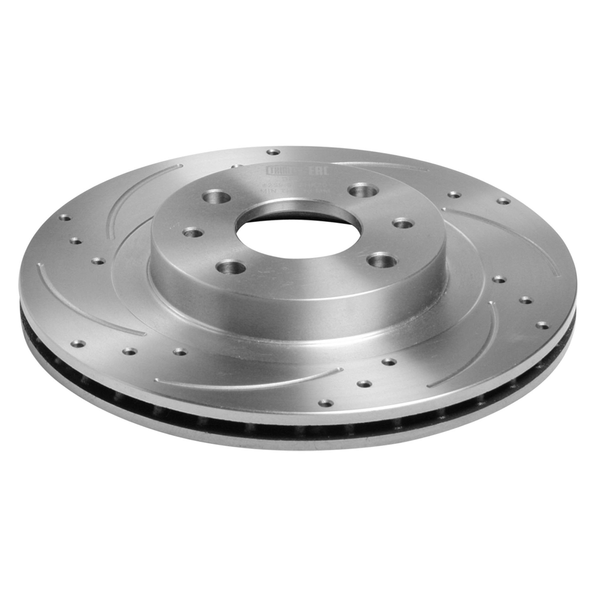 Комплект тормозных дисков и колодок для автомобилей Лада 2112 R14 передняя ось (перф / слот + керам) (диск тормозной перфорированный/слотированный 2 шт. + колодки тормозные керамические 1 комплект)