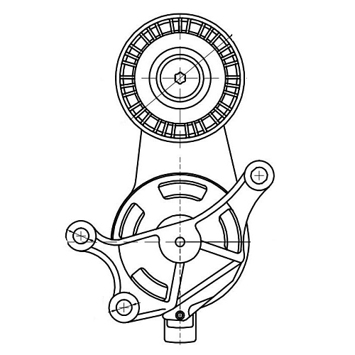 Ролик привод. ремня для автомобилей VW Golf V (03-) 2.0TFSi (с натяж. мех.) (CM 5438)