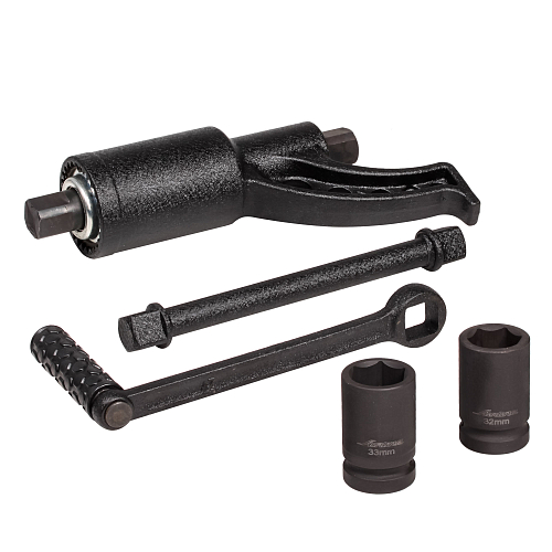 Гайковерт механич. 1"DR 3600Нм 1:64, 310мм с головками 32 и 33мм пласт.кейс