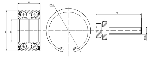 Ремкомплект ступицы передней для автомобиля VW Amarok (10-)