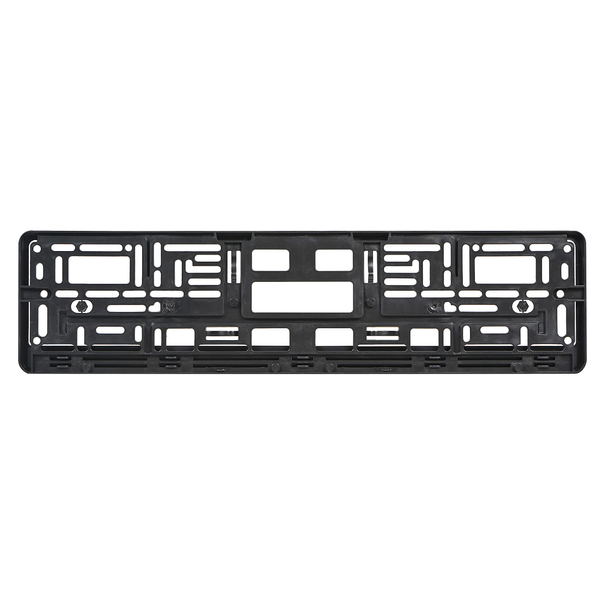 Рамка под номерной знак "Russia", рельефная, с нижней запорной планкой, черная