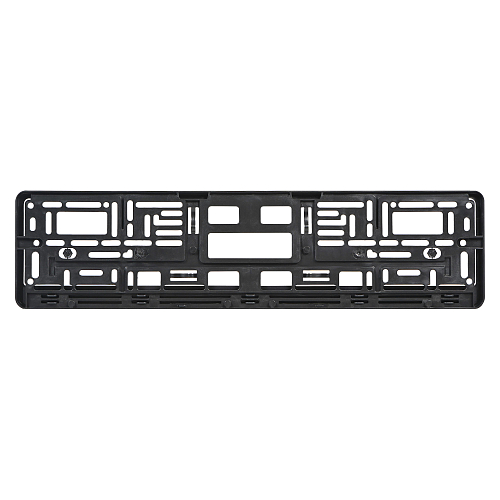 Рамка под номерной знак "Russia", рельефная, с нижней запорной планкой, черная