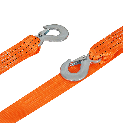 Трос VIP буксировочный усиленный (лента) 3 т, 5 м, 2 крюка, с мешком