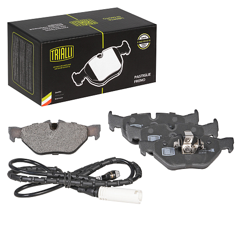 Колодки тормозные дисковые задние для автомобилей BMW 1 (E87) (04-)/3 (E90) (05-) (в комплекте с датчиком)