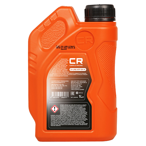 Масло трансмиссионное для АКПП CARVILLE RACING D-LINE ATF DX III 1L