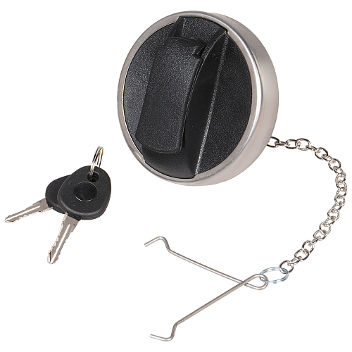 Крышка бензобака 60мм с замком и цепочкой, пластиковая/металлическая для а/м SCANIA