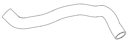 Патрубок охл. для а/м Opel Astra J (09-) 1.6i AT верх. (EPDM, 1 шт.)