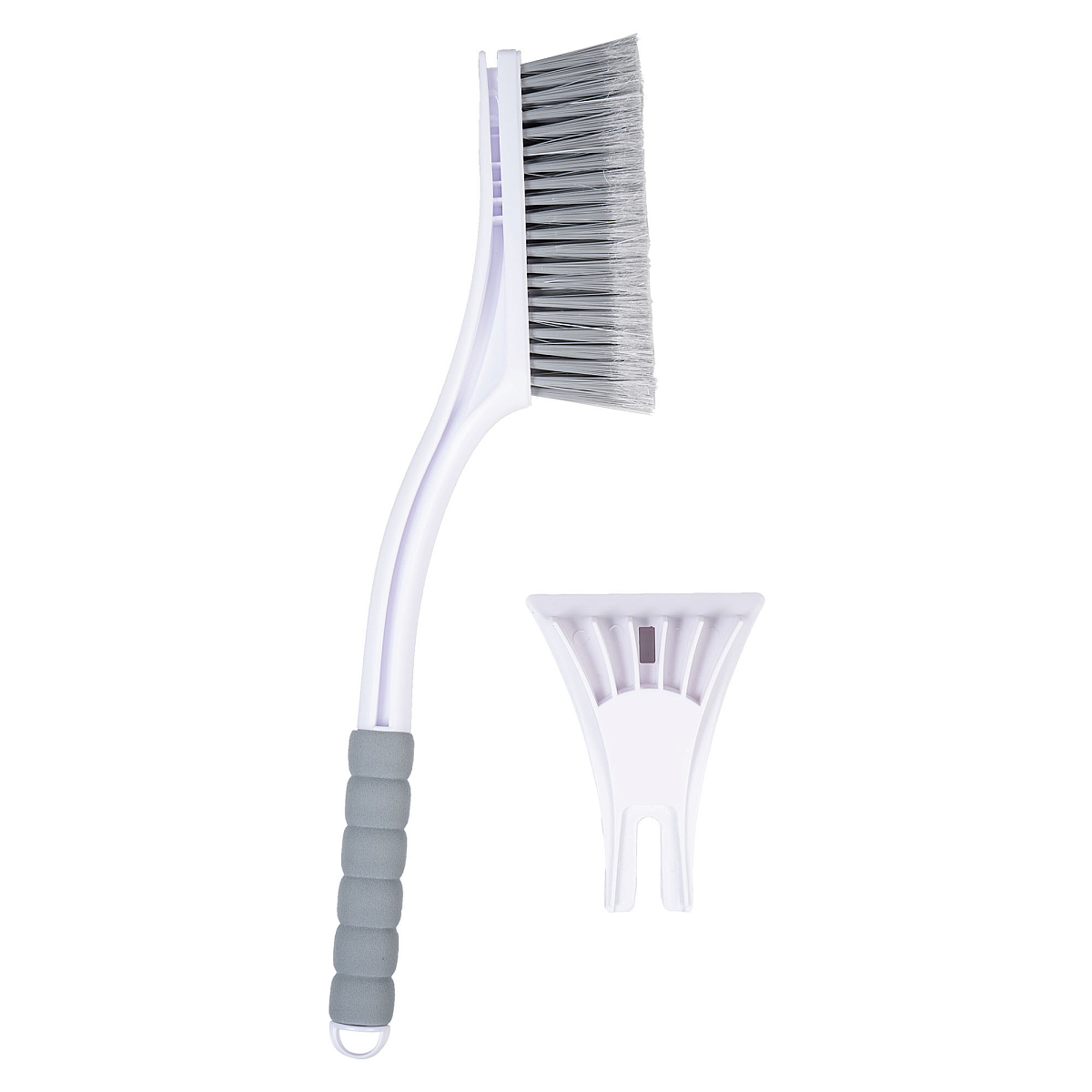 Щетка от снега и льда с мягкой распушённой щетиной + скребок (54 см)