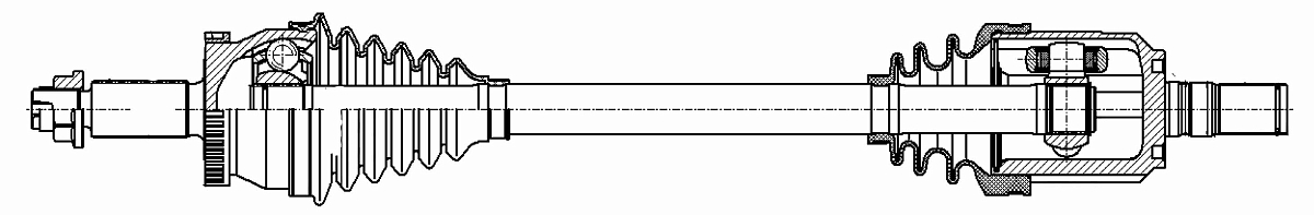 Привод передний левый для автомобилей KIA Optima JF (15-) 2.4i AT