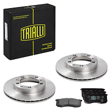 Комплект тормозных дисков и колодок для автомобилей УАЗ 3160 передняя ось (диск тормозной 2 шт. + колодки тормозные 1 комплект)