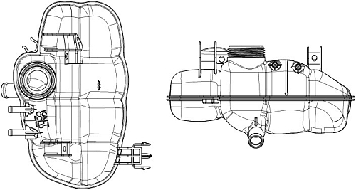 Бачок расширительный охлаждающей жидкости для а/м Opel Meriva A (03-)