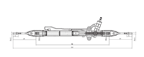 Механизм рулевой (рейка) для автомобиля Hyundai H-1/Starex (07-) (гидравлический)