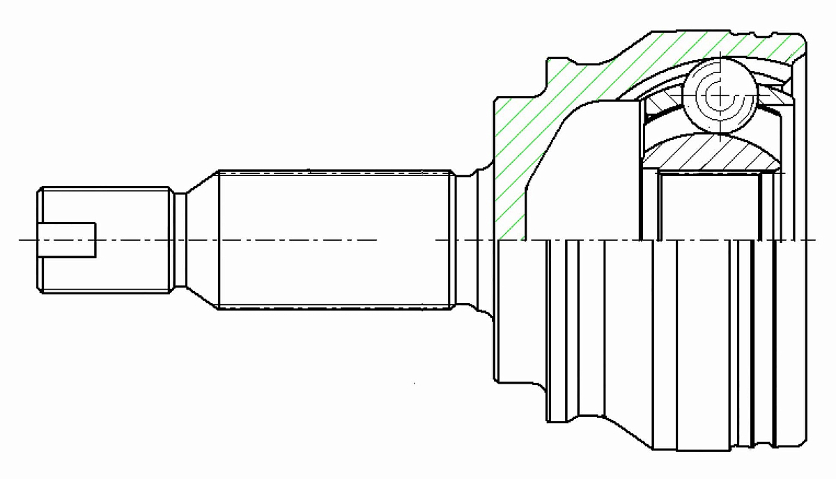 ШРУС наружный передний для автомобилей Mitsubishi Outlander III (12-) 2.4i CVT 4WD