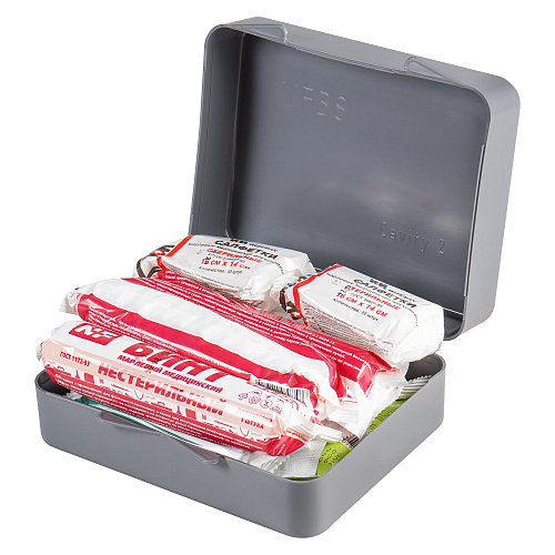 Аптечка автомобильная, новый состав МЗ РФ 260н, соотв.треб. ГАИ, пластиковый футляр