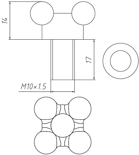 Пробка сливная радиатора охлаждения для а/м Лада/ГАЗ/УАЗ/Daewoo (барашек)