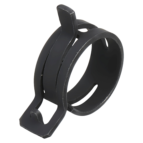 Хомут пружинный 25 (23,5-26,8/12мм), мин.24мм, самозажимной, хром-цинк(dacromet),черный