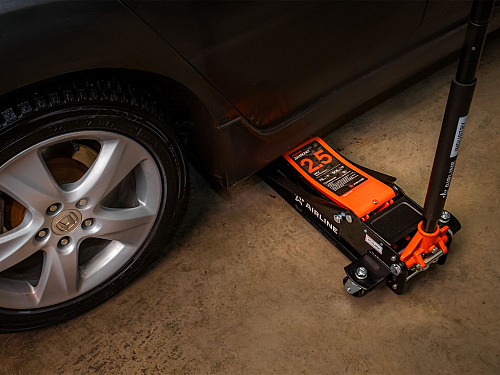 Домкрат подкатной 2.5т 78-505мм INDUSTRY двухпоршневой, низкопрофильный