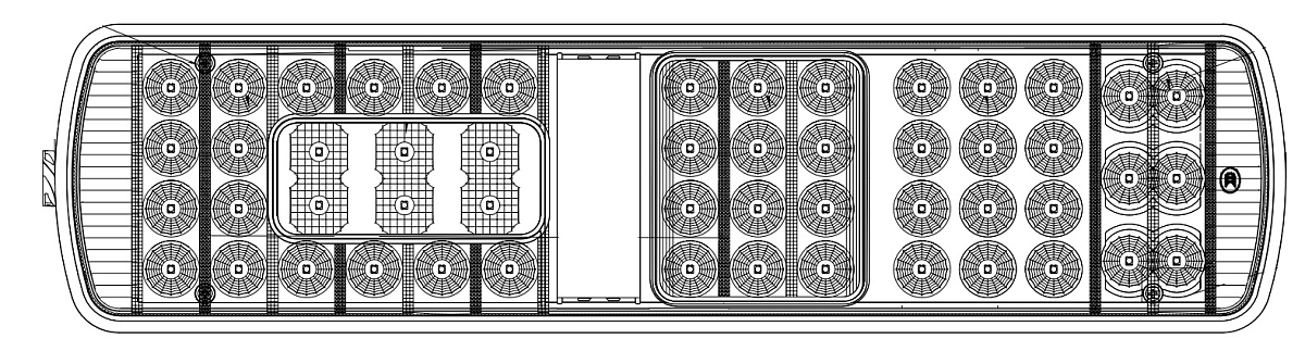 Фонарь задний для автомобилей Sitrak C7H/Howo T5G светодиодный, правый