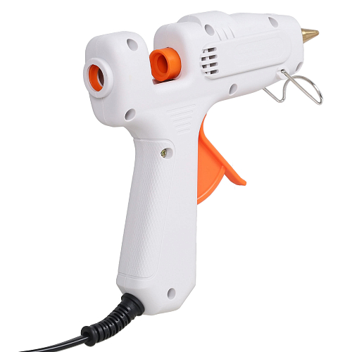 Пистолет (термо) клеевой электрический, сопло 11мм, 220В/60Вт, белый/оранж.