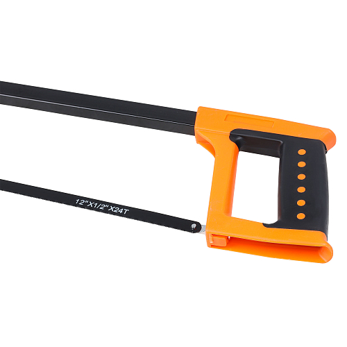 Ножовка по металлу 300мм прорезиненная ручка, метал. корпус