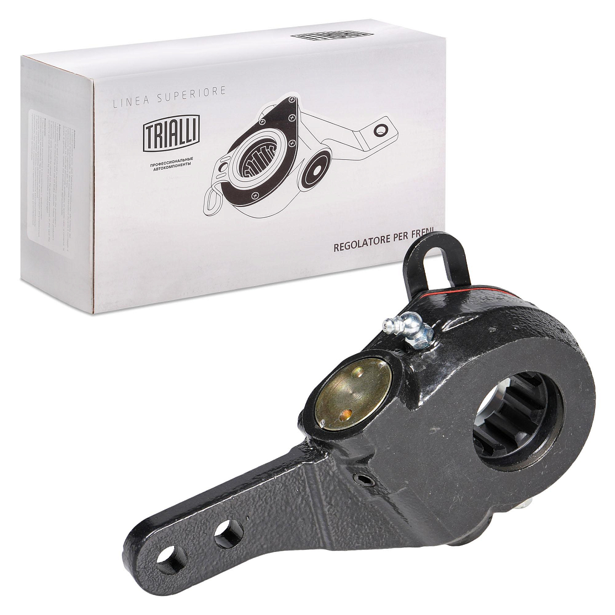 Рычаг тормоза регулировочный автоматический (трещотка) для автомобилей МАЗ 103 / 104 / 105 / 107 / 152 / 6430 / ПАЗ передний левый / правый (широкий шлиц)