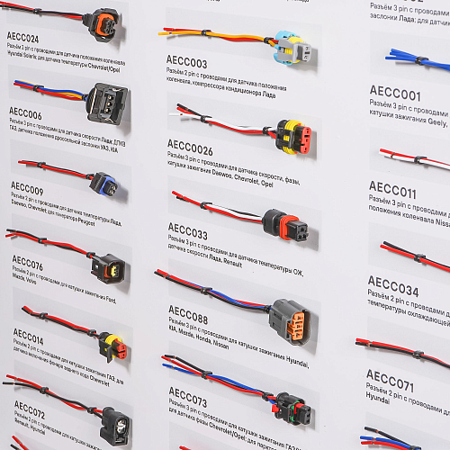 Промо-стенд настенный вертикальный для разъемов соединительных AIRLINE 590 х 1000 мм