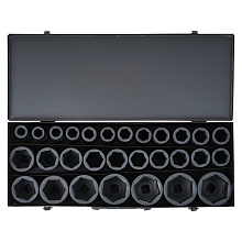 Набор головок ударных 3/4"DR L=90мм, 29пр. (19-65мм) металл.кейс