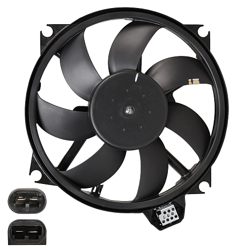 Электровентилятор охлаждения для автомобилей Fluence (10-)/Megane III (08-) (с кожухом и резистором)