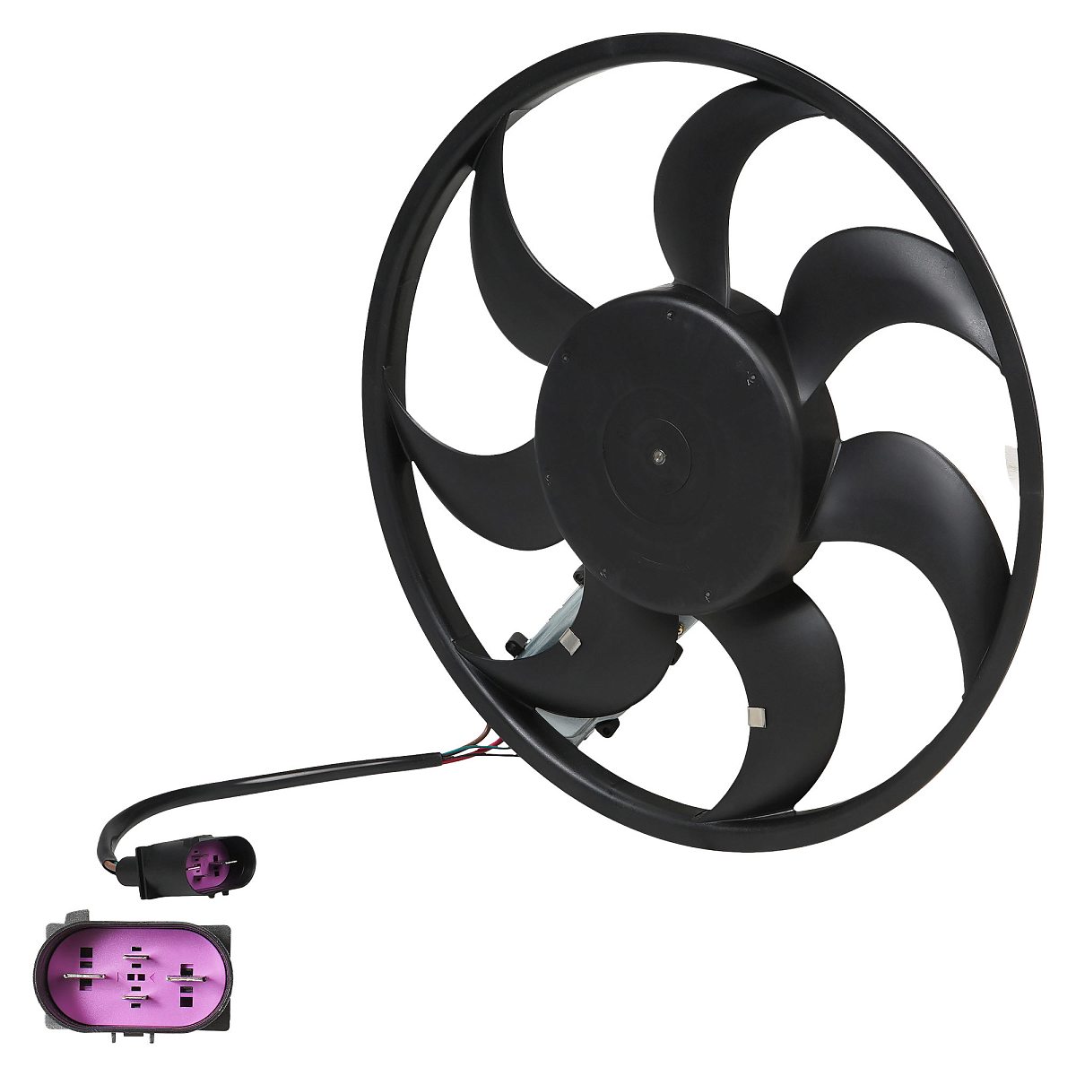 Электровентилятор охлаждения для автомобилей Touareg (02-) 320W (без кожуха; c модулем управления)