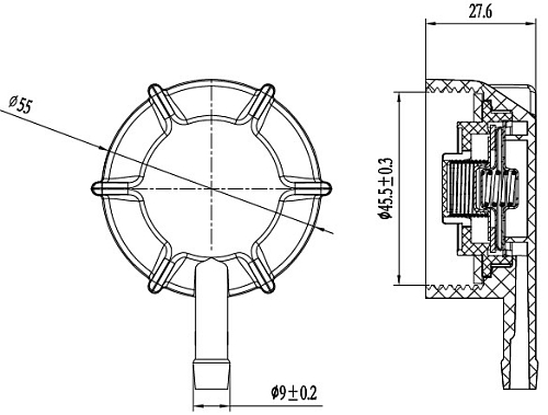 Крышка (пробка) расширительного бачка для а/м MAN TGA (02-)/TGS (07-)/TGX (07-)/DAF 95XF (97-) 0.7bar
