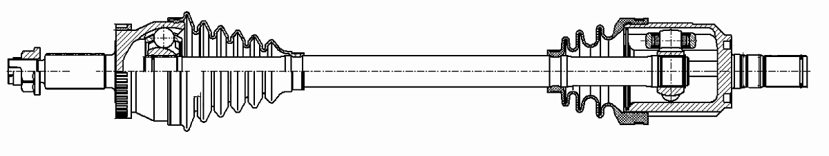 Привод передний левый для автомобилей KIA Optima JF (15-) 2.0i AT