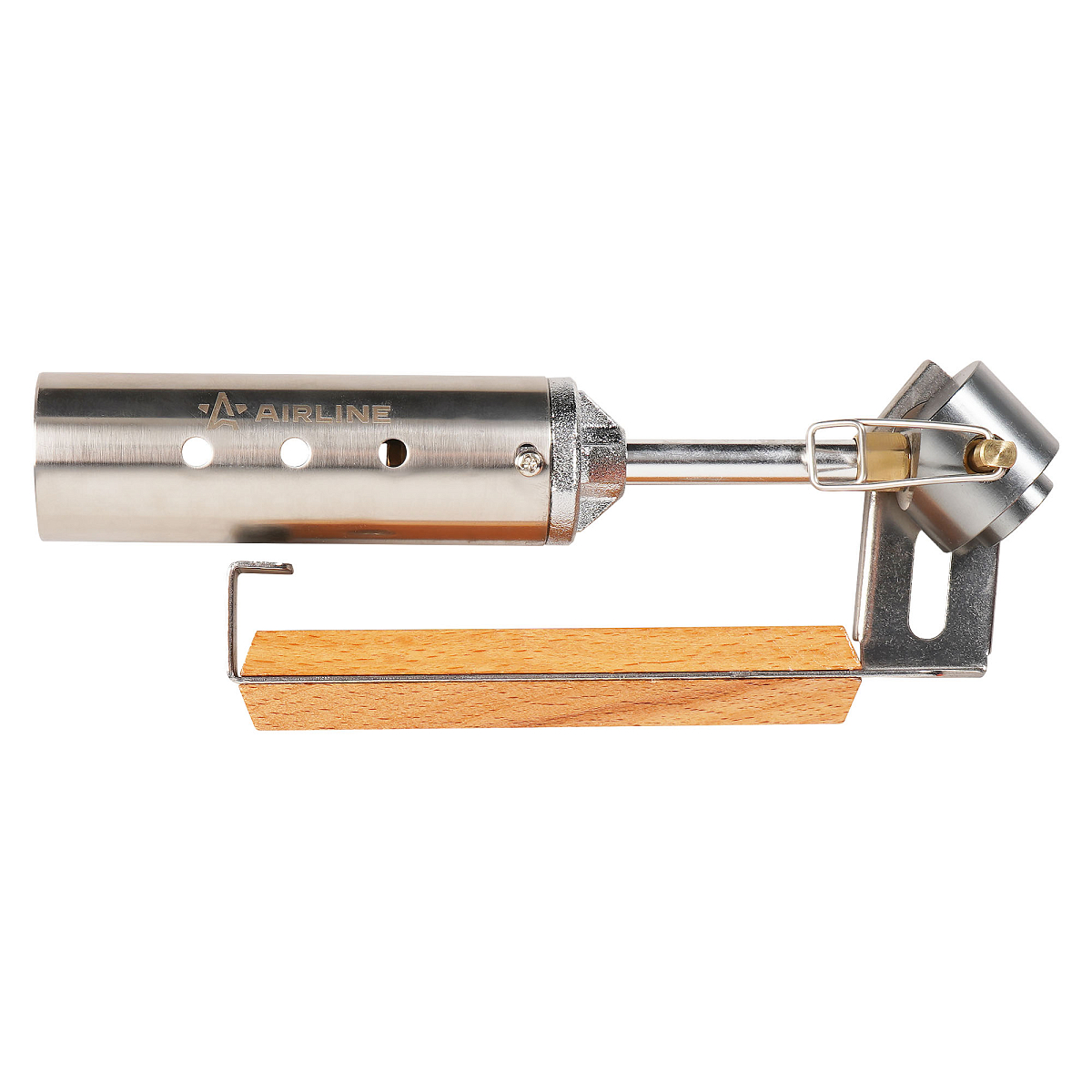 Горелка газовая на резьбовой баллон, ручн.поджиг, сопло D31*90 мм, анти-вспышка, дерев.склад.ручка