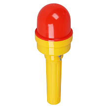 Фонарь сигнальный светодиодн. ФС-41.У, 250/85мм с фотоэл-том для конусов/вех/барьер.,столб., пластик, красн.