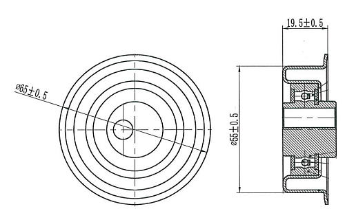 Ролик ГРМ для автомобилей Mitsubishi Galant (87-) 2.0i натяжной