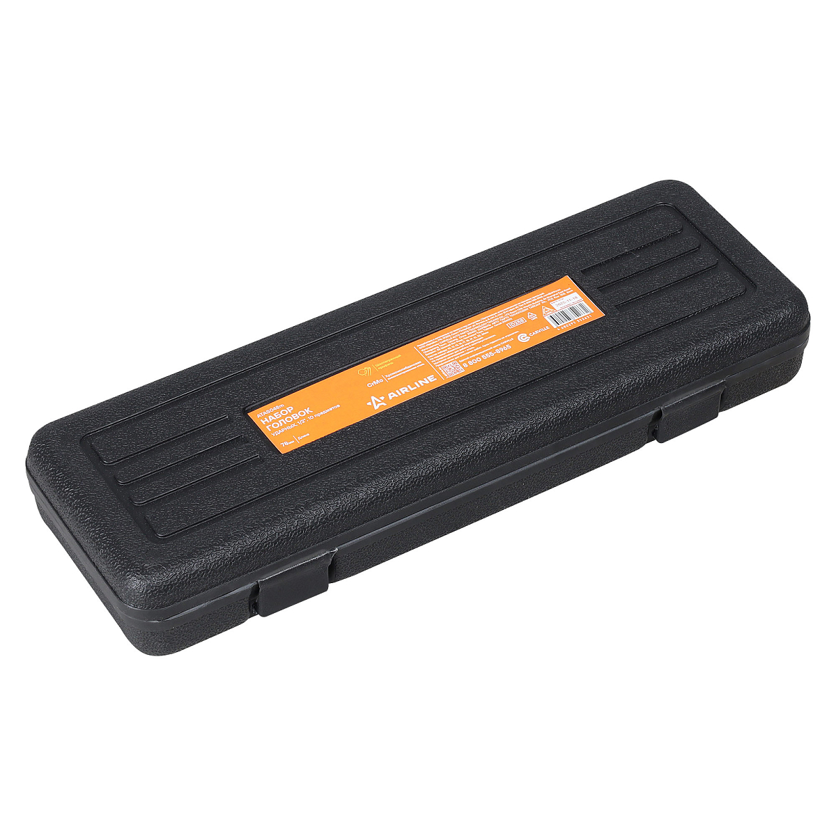 Набор головок ударных 1/2"DR L=78мм, 10пр. (10-24мм) пласт.кейс МП-серия