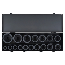 Набор головок ударных 3/4"DR L=56мм, 17пр. (19-55мм) металл.кейс