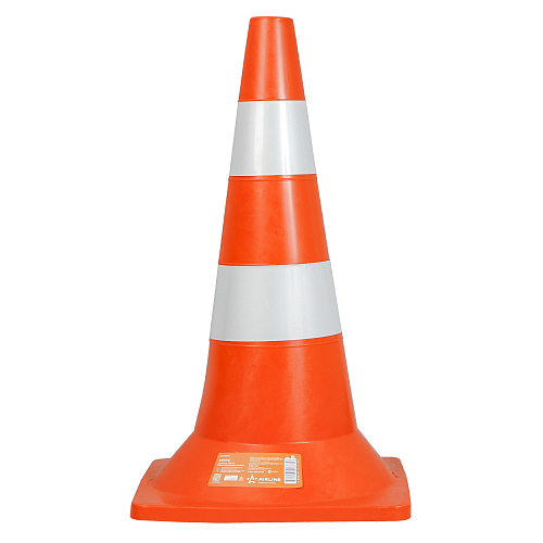 Конус дорожный 520мм, 2 световозвращающие полосы, оранжевый