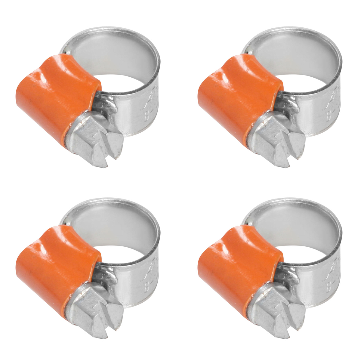 Хомуты 8-12/9,7мм, червячные PRO, усиленные, W1(оцинк.), комплект 4 шт.