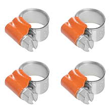 Хомуты 8-12/9,7мм, червячные PRO, усиленные, W1(оцинк.), комплект 4 шт.