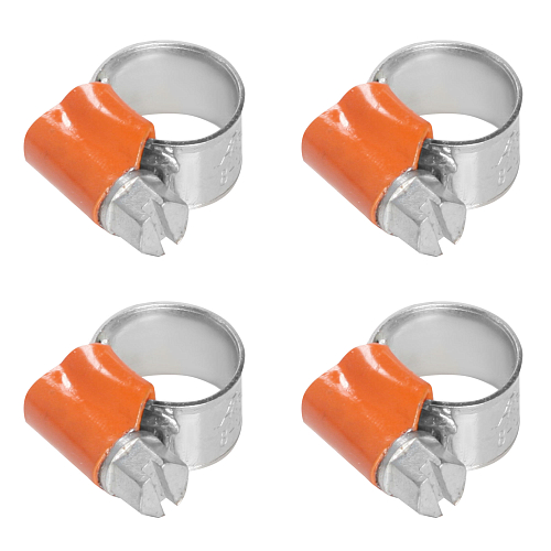 Хомуты 8-12/9,7мм, червячные PRO, усиленные, W1(оцинк.), комплект 4 шт.