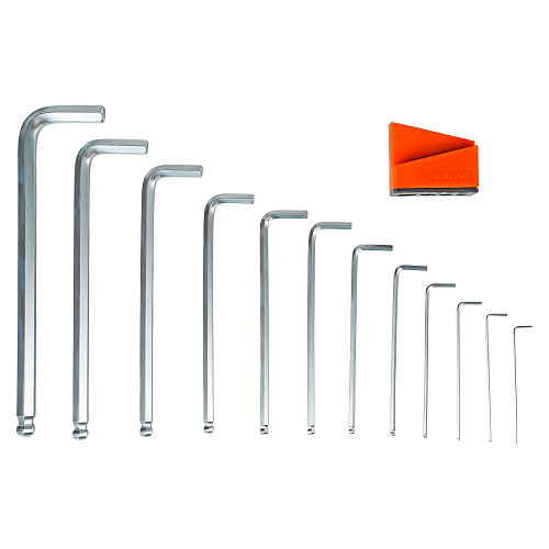 Набор ключей шестигранных удлинённых с шаром 12пр. (1.5-14мм) пласт.подвес