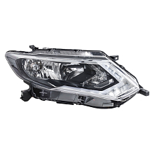 Фара для автомобилей Nissan X-Trail T32 (13-) рестайлинг, галоген/светодиодная, с ДХО, электрический корректор, правая