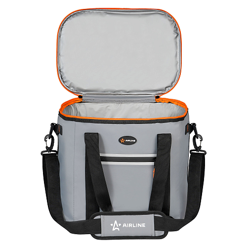 Сумка-холодильник (термосумка)"Пикник", 23л, 32*30*24см, водонепр.,серая