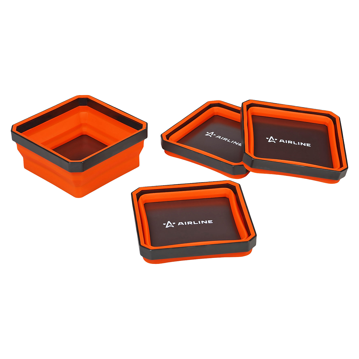 Лоток магнитный силиконовый складной для крепежа 115х115х50мм, набор 4пр.